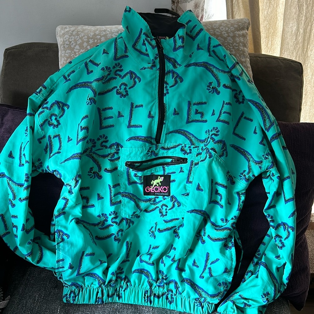 Gecko Hawaii Petro 88 half zip windbreaker V2
